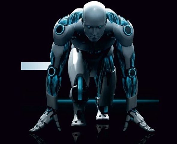a robot ready to run